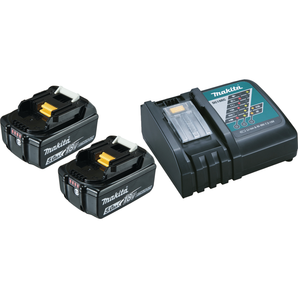 Makita Akku-Basis-Set 18V POWER SOURCE-KIT 2x5,0Ah Li-Ion + DC18RC