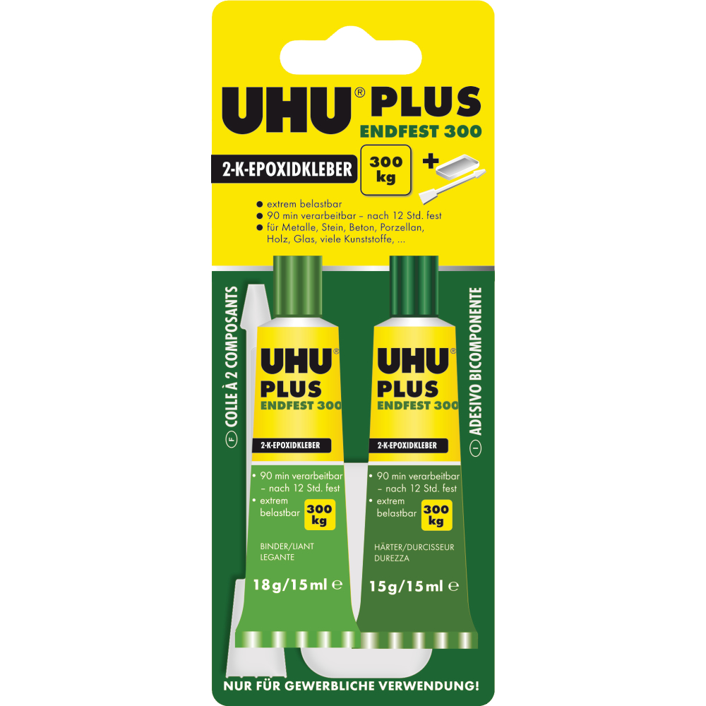 UHU® PLUS ENDFEST 300 2-Komponentenepoxidkleber Tube 33g