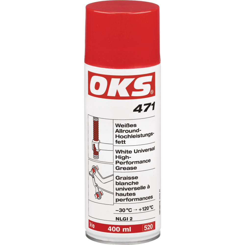 OKS® 471 Weißes Allround- Hochleistungsfett 400ml weiß