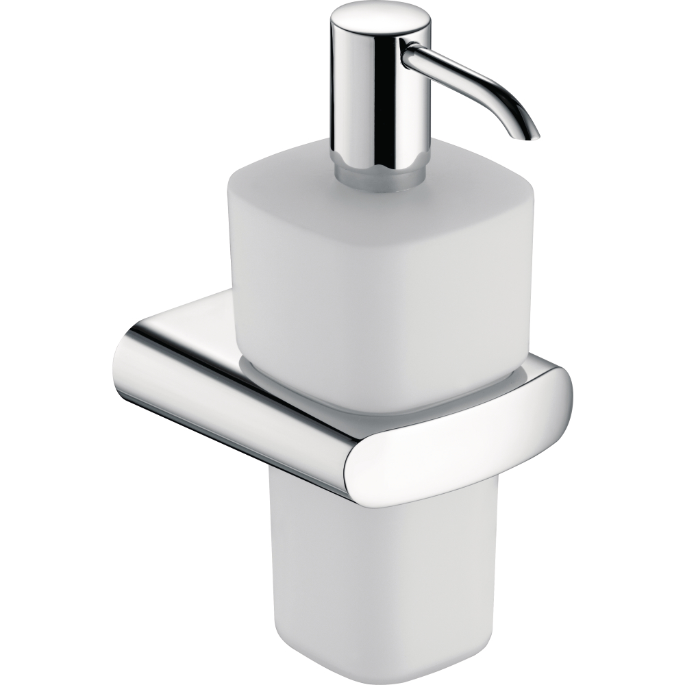 Seifen-/Lotionsspender Elegance Opalglas verchr.