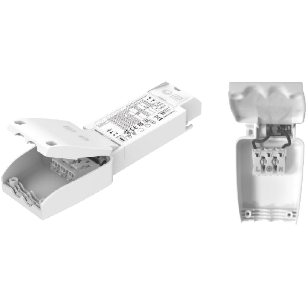 LED Konverter 30W 750mA on/off 27-45V AMP Stecker sekundär, Anschlußbox primär