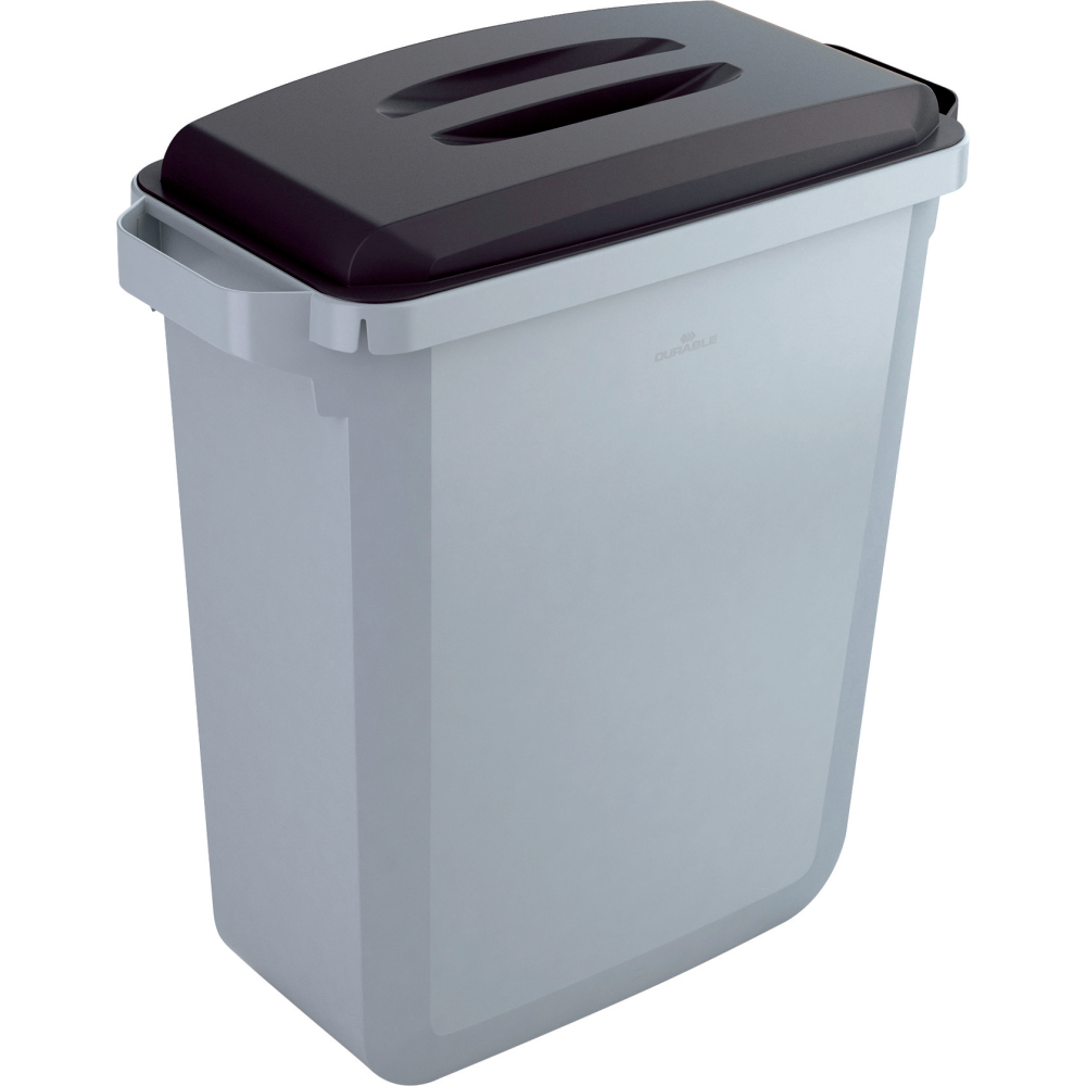 Wertstoffsammler 60l grau inkl. Deckel, schwarz