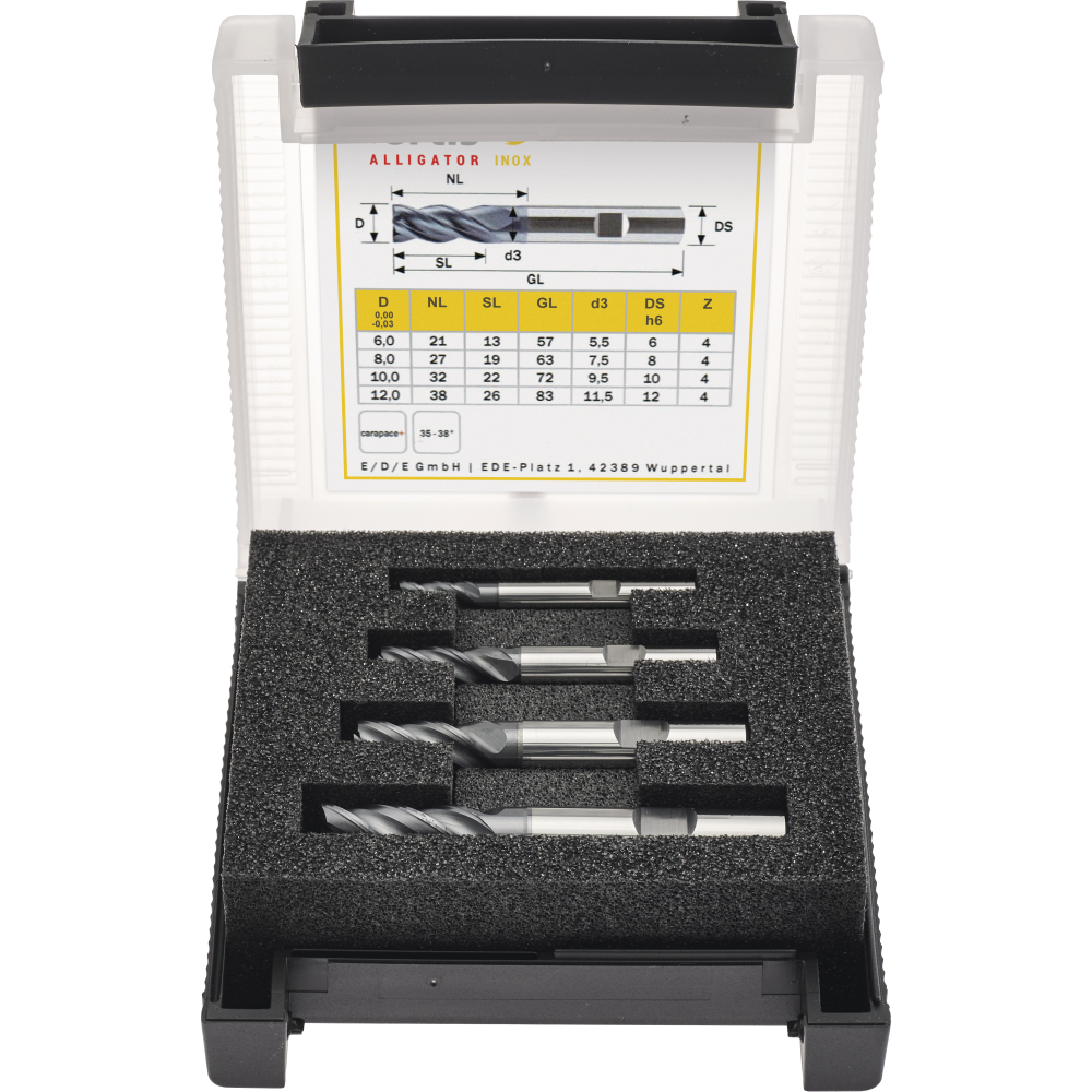 FORTIS VHM HPC INOX FräserD6527L HB 6-12mm Carapace+