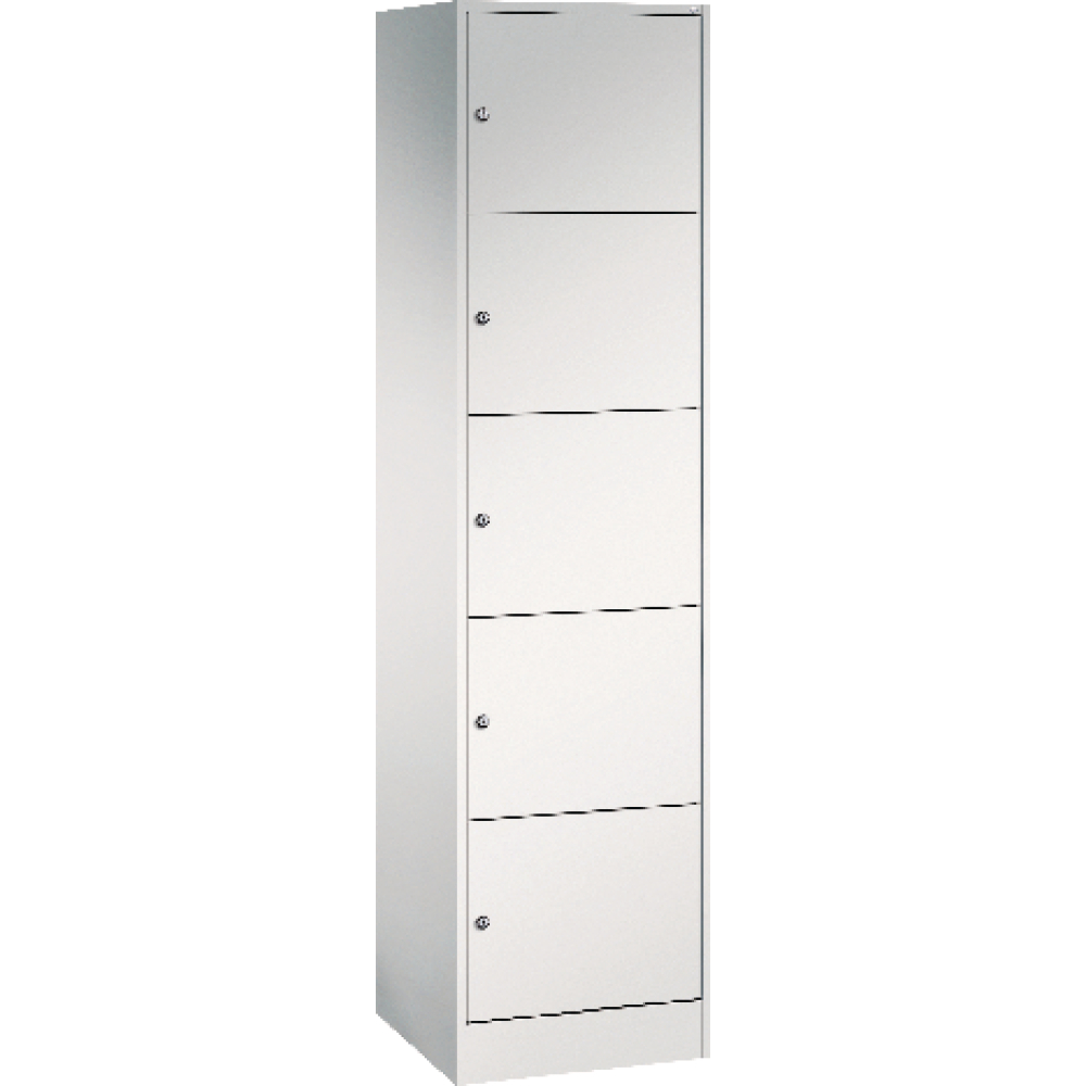 Fächerschrank B460xT480xH1950 mm RAL 7035 2x5 Fächer B190 mm CP