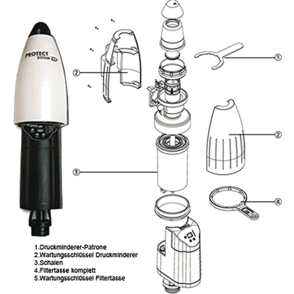 Wartungsschlüssel Druck- minderer f.Protect DFR+FR