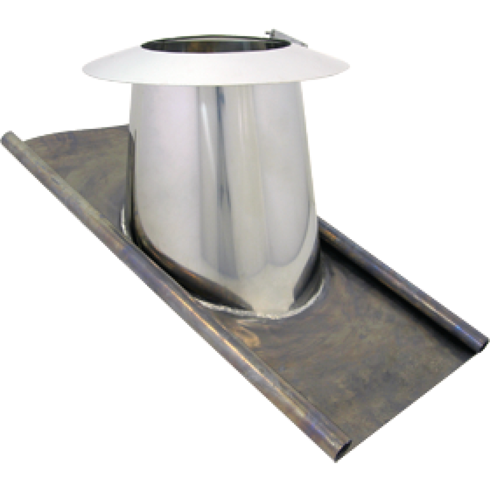 Dacheindichtungsflansch DE 30° aus Edelstahl