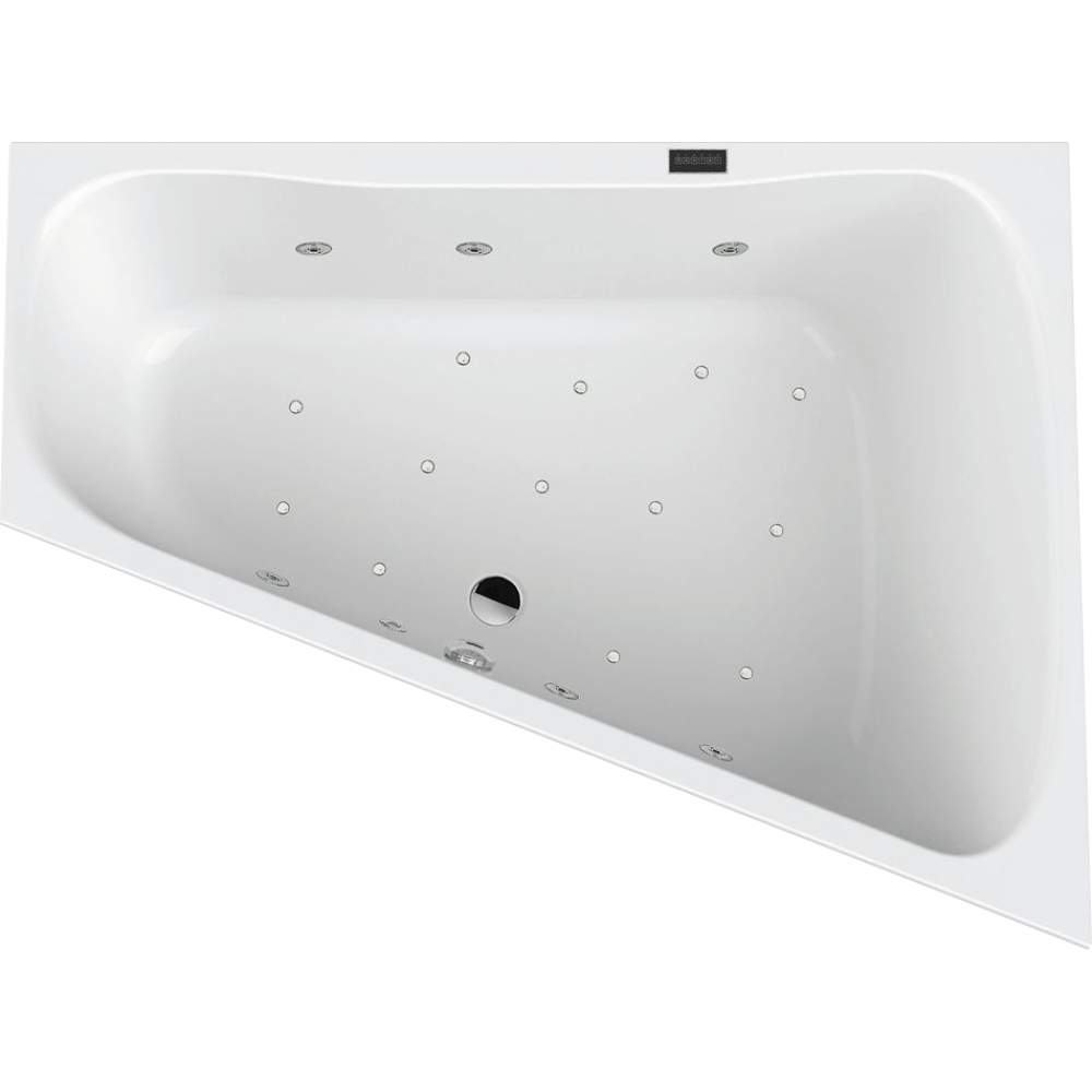 FORMAT Design Trapez-Poolwanne 170/120x65cm, Comfort, weiß, rechts