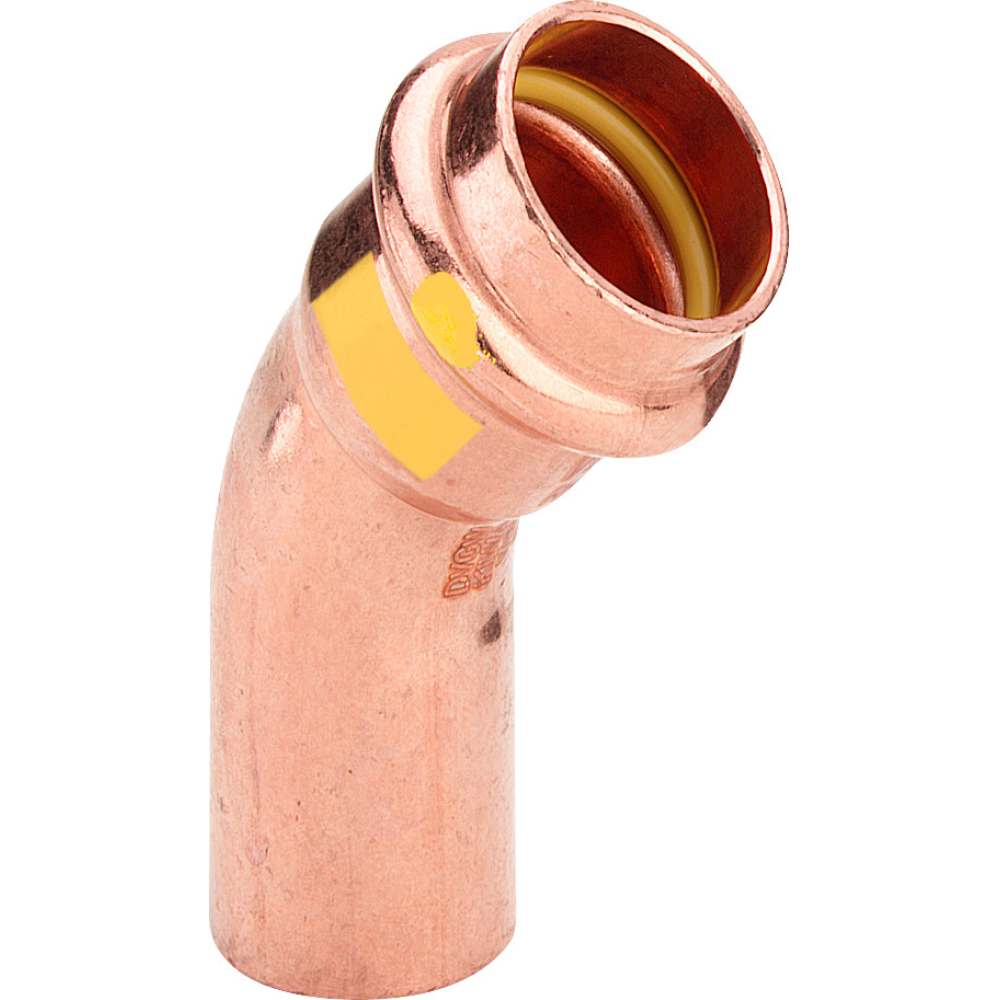 Viega Bogen 45 Grad mit SC Profipress G 2626.1 für Gas in 12mm Kupfer