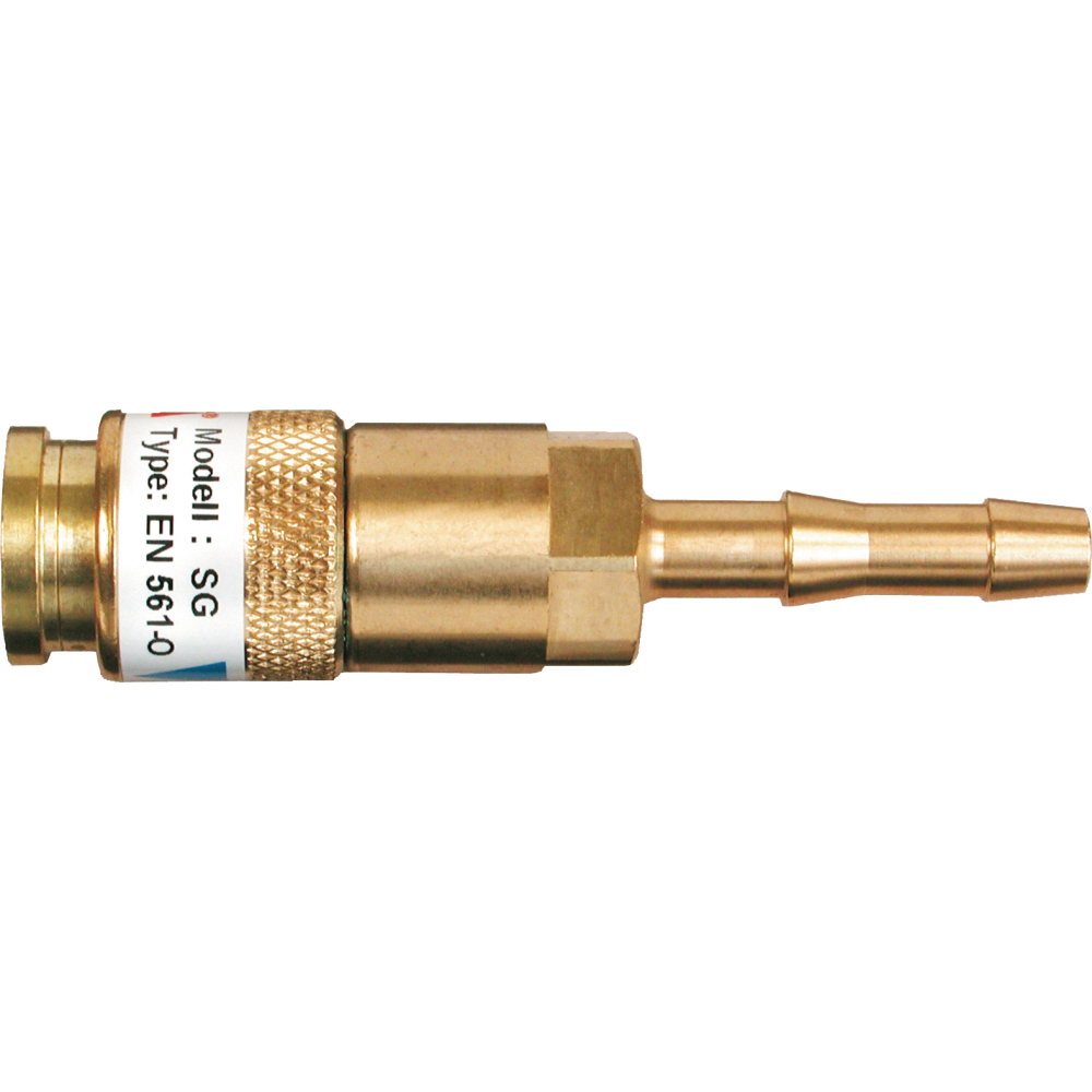Einhand-Schnellkupplung SG (A) 6,3mm Brenngas