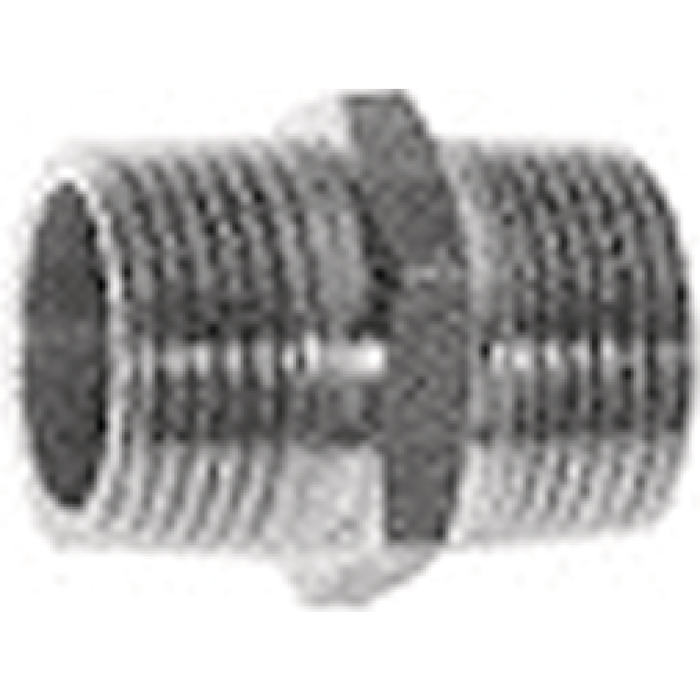 V4A-Fitting Doppelnippel 6-kt. 1/8"