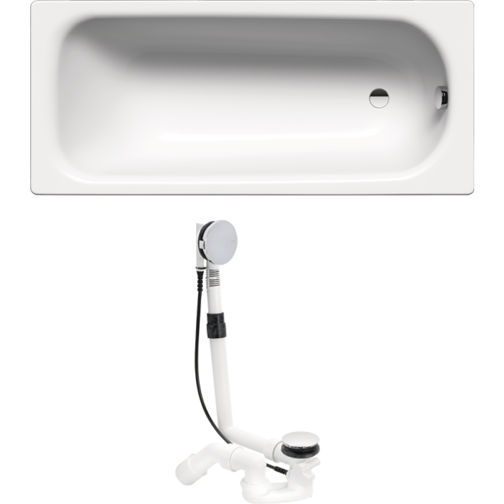 Badewannen-Anlage Stahl FORMAT Basic 170x75 weiß