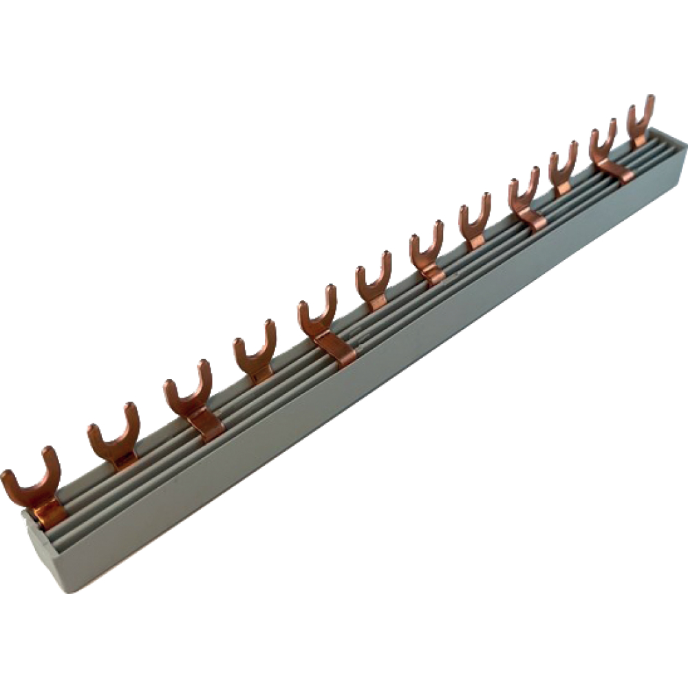 Pollmann Gabel-Phasenschiene für FI/LS G-4L-L1+N-L3+N-210/10 ML 10mm² 4-polig