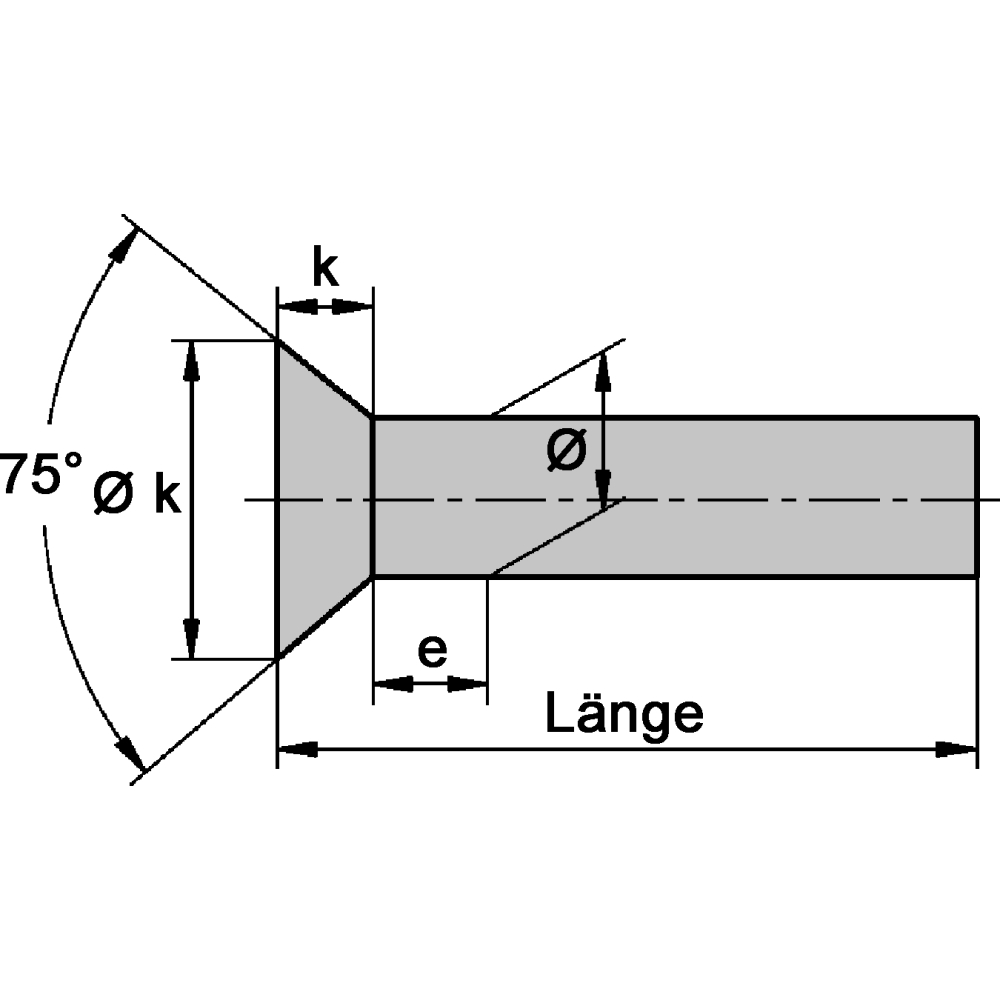 Senkniete Stahl DIN 661