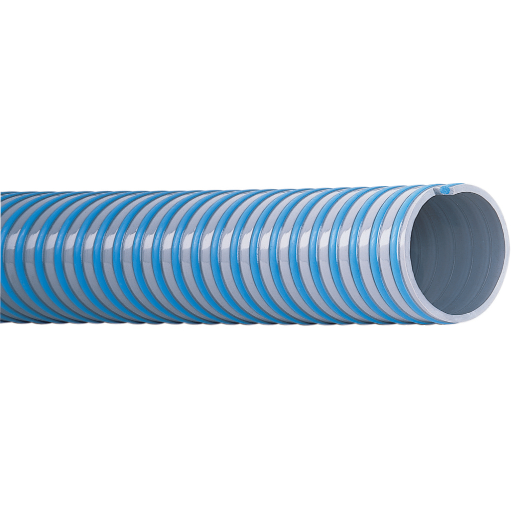 Saug-und Druckschlauch Superelastico, PVC grau, 76mm