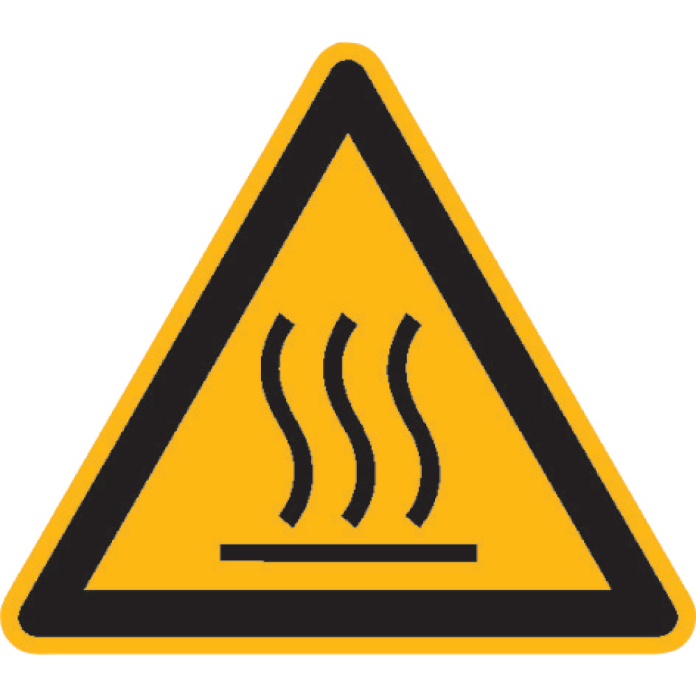 Warnschild Fol Heisse Oberfl. SL100mm