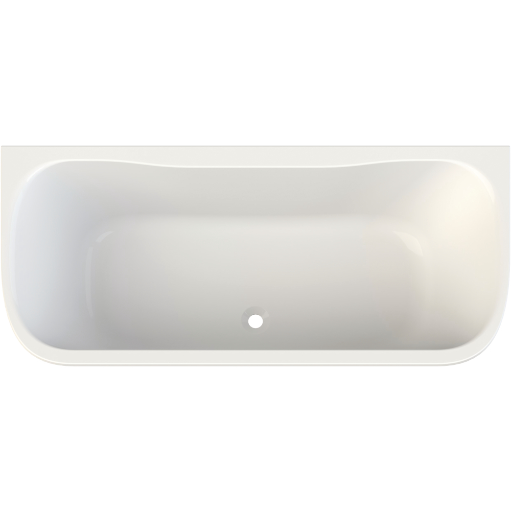 FORMAT Design Acryl-Oval-Badewanne Vorwand, weiß, 180 x 80 cm