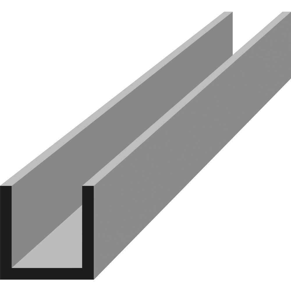 Aluminium U-Profile AlMgSi0,5 F22