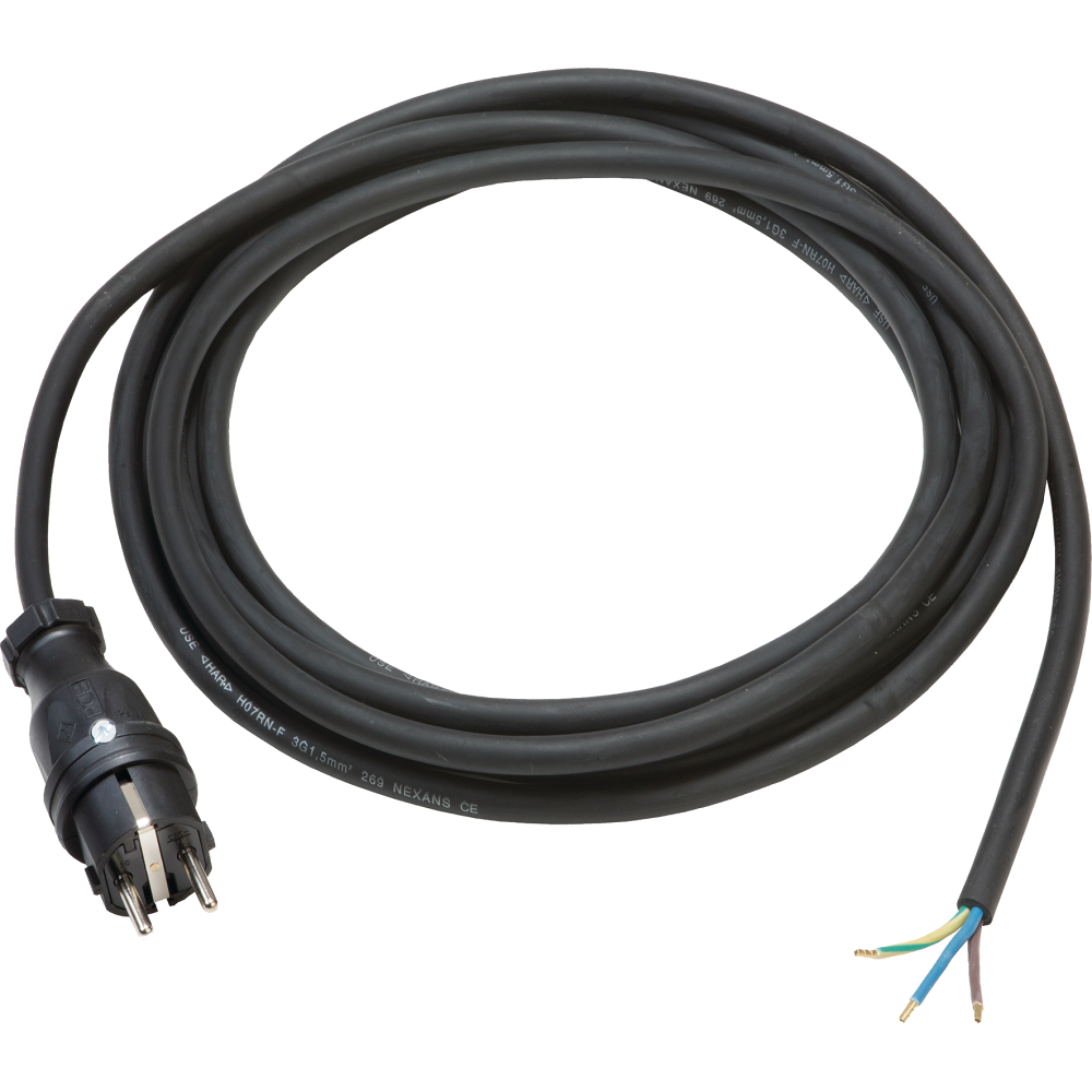 Anschlussleitung IP44 5m H07RN-F 3G1,5 230V 16A mit PCE Stecker Althoff