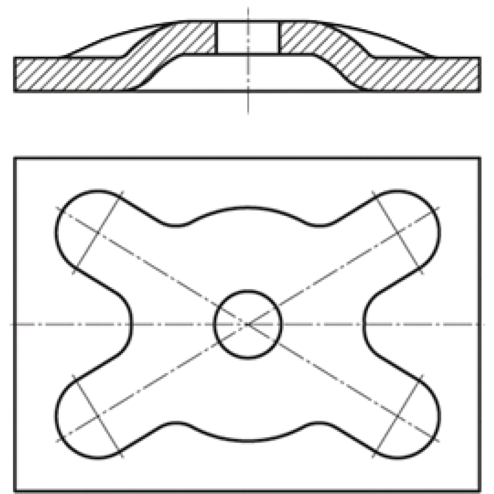 Unterlagsplatte D15,0 geprägt 140x100x10mm verz