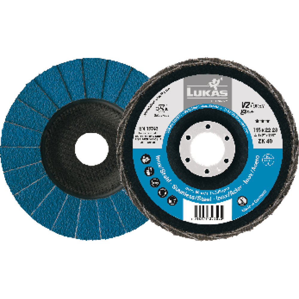 Lukas Fächerschleifscheibe V2 Power IQ-Serie Universal 125mm ZK K40
