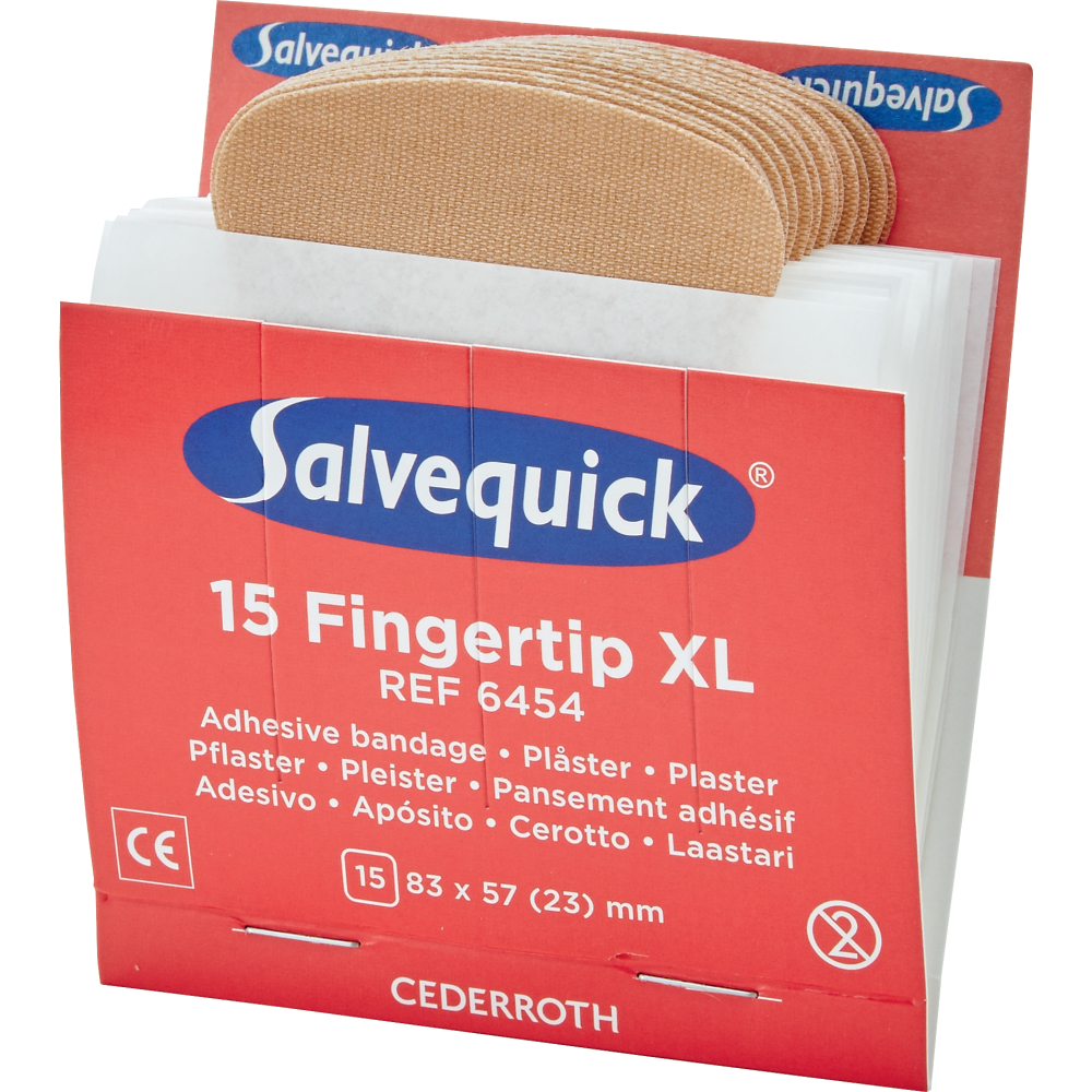 Salvequick Pflaster Nachfüllpackung Fingerkuppen Extragroß 6x15St.