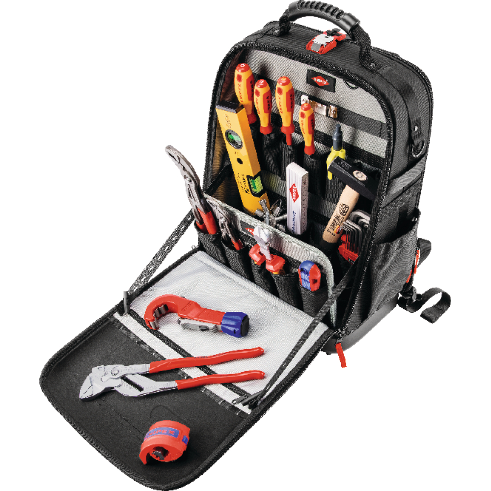 Knipex Werkzeugrucksack Modular X18 Sanitär bestückt
