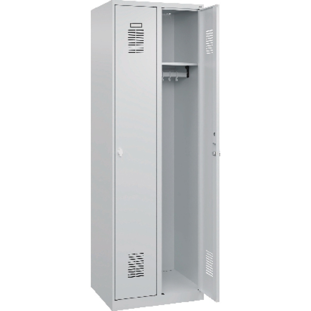 Garderobenschrank FORUM 2 Abteile RAL 7035/7035 Bodenstehend