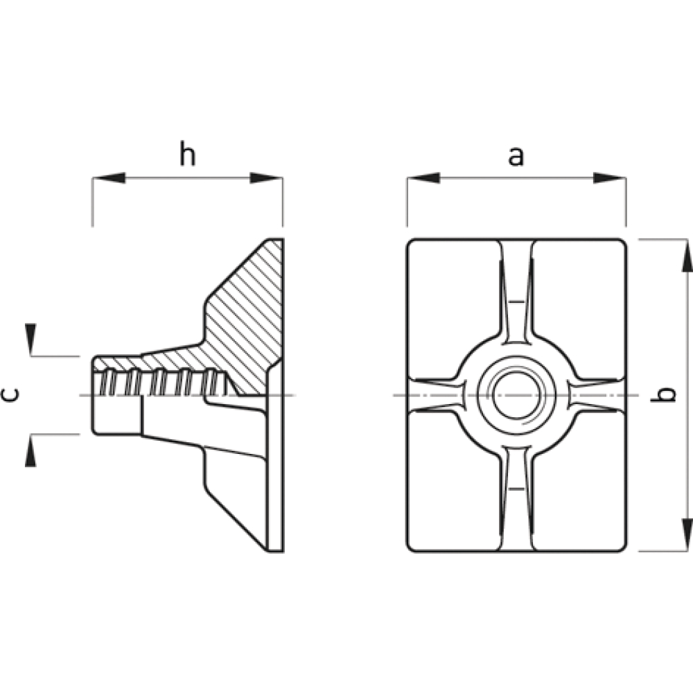 Montageanker groß D15,0 70x100x58mm