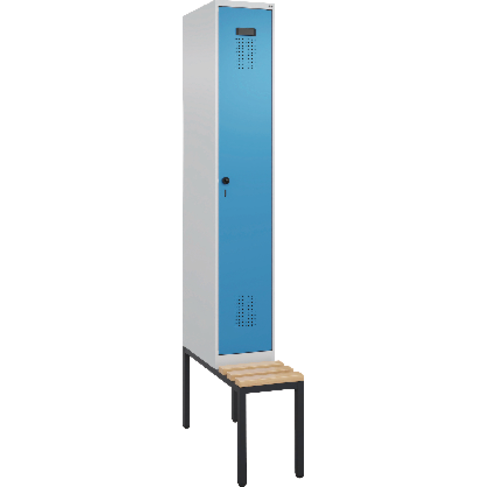 Spind Evolo PLUS 1 Abteil H2120xB300xT815mm RAL7035/RAL5012