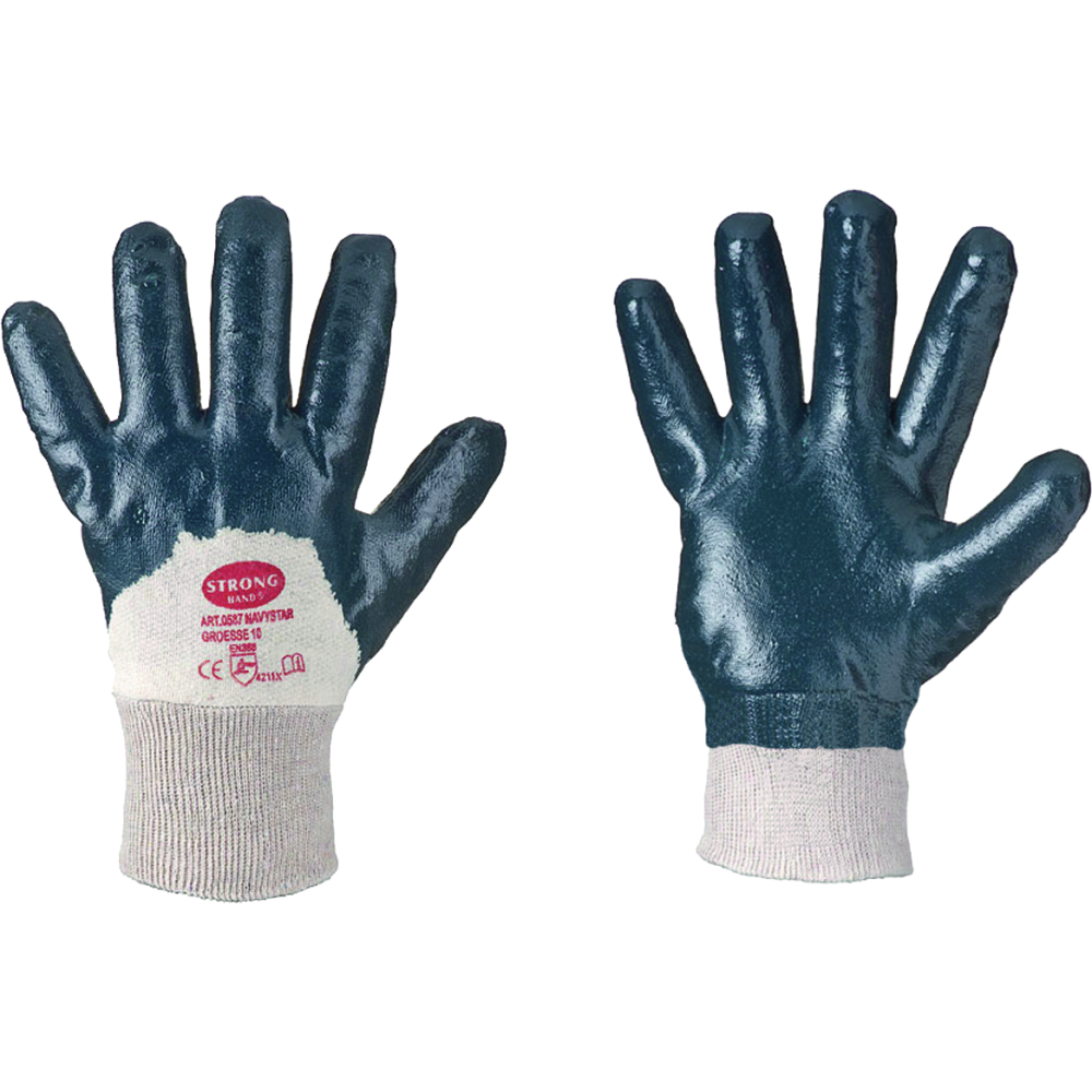 Stronghand Nitril-Handschuh NAVYSTAR natur-blau Gr.10 EN 388