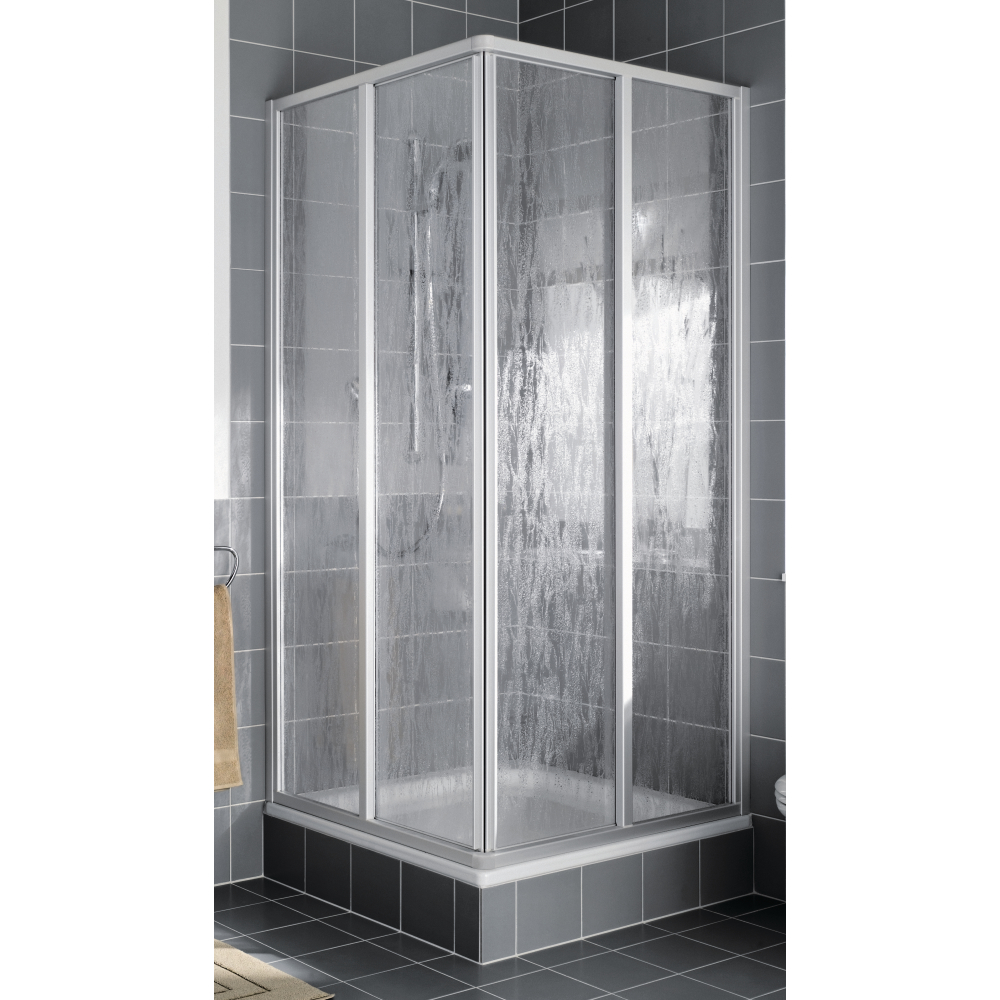 Eckdusche FORMAT Basic Fontana 2-tlg. Gleittür