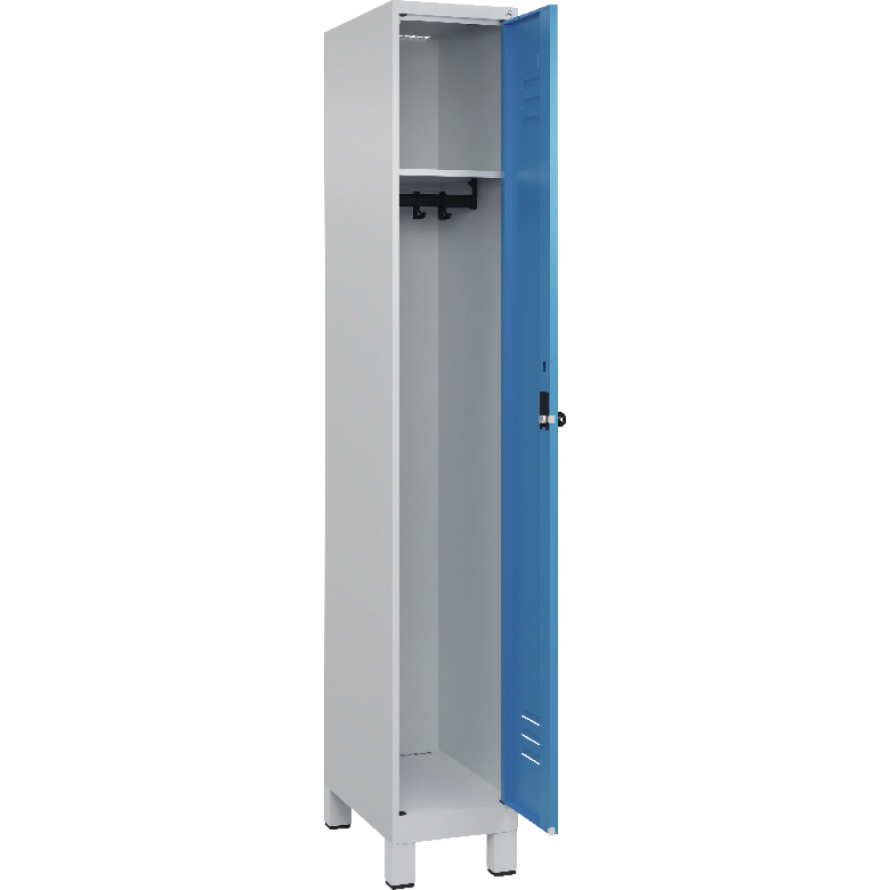 Garderobenschrank CLASSIC B300xT500xH1950 mm RAL 7035/5012, 1