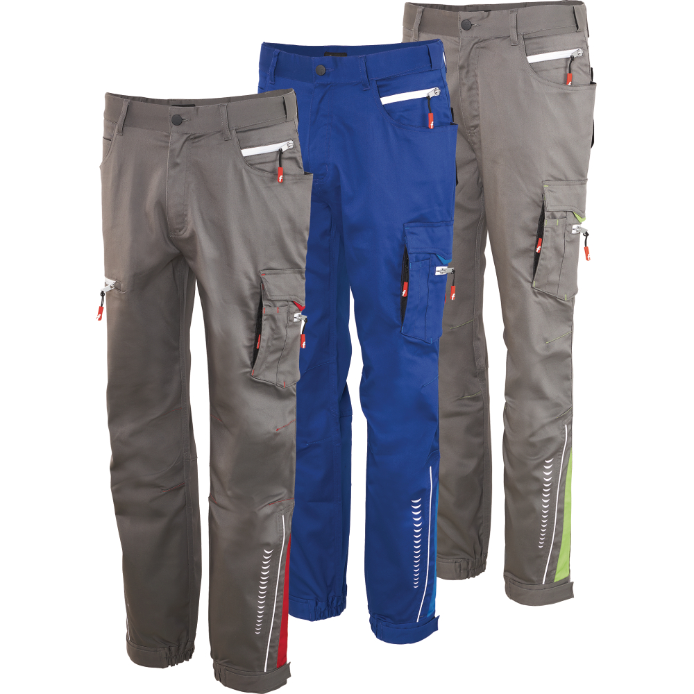 Fortis Herren-Cargohose Flex kornblau/schwarz/blau Größe 110