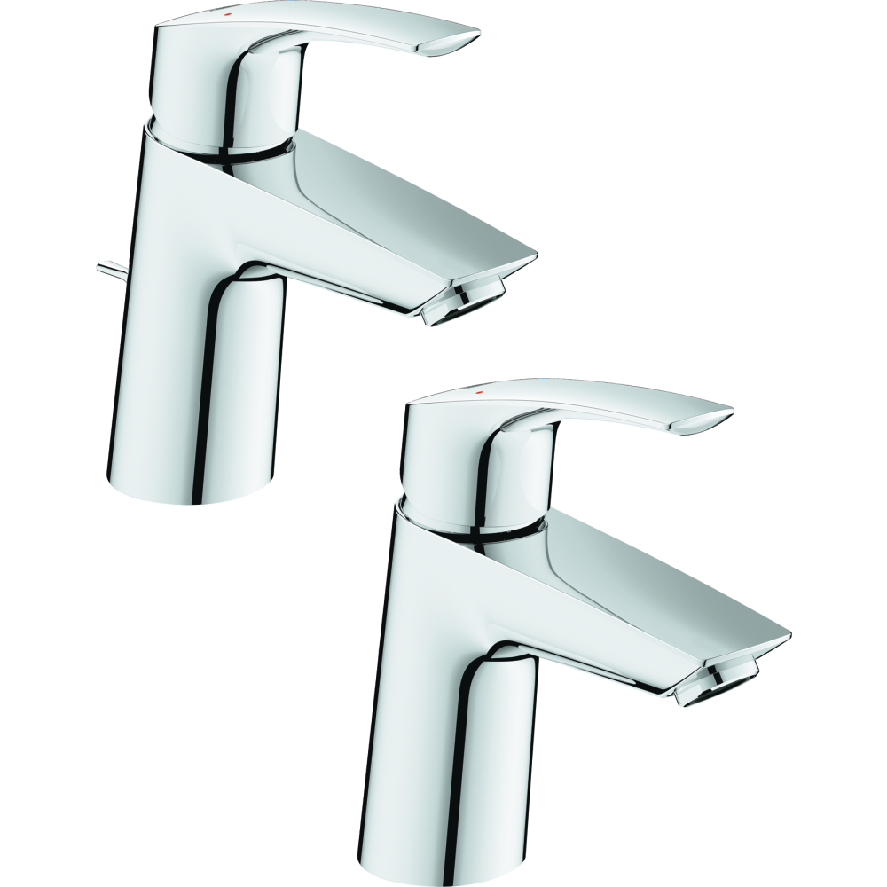Waschtischarmatur Einh. Eurosmart S-Size geneigte Version, Zugst.Abl.grt., chrom