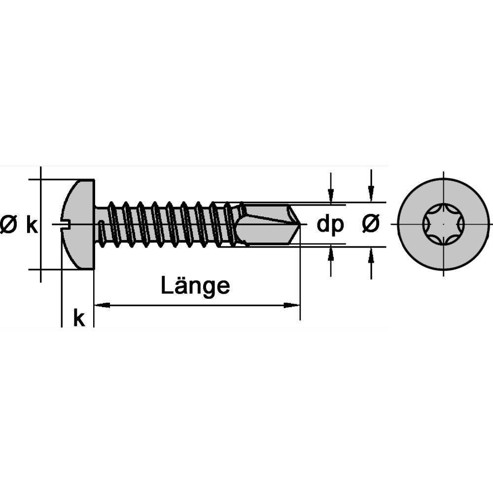 Bohrschrauben DIN 7504 N TX LIKO Innensechsrund