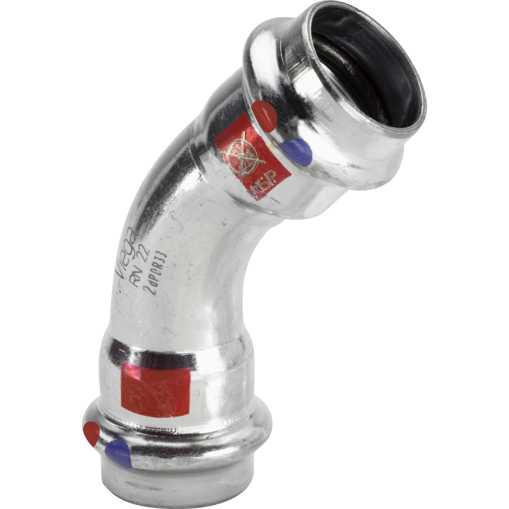 Viega Bogen 45 Grad mit SC Prestabo 1126LF in LABS-frei in 22mm