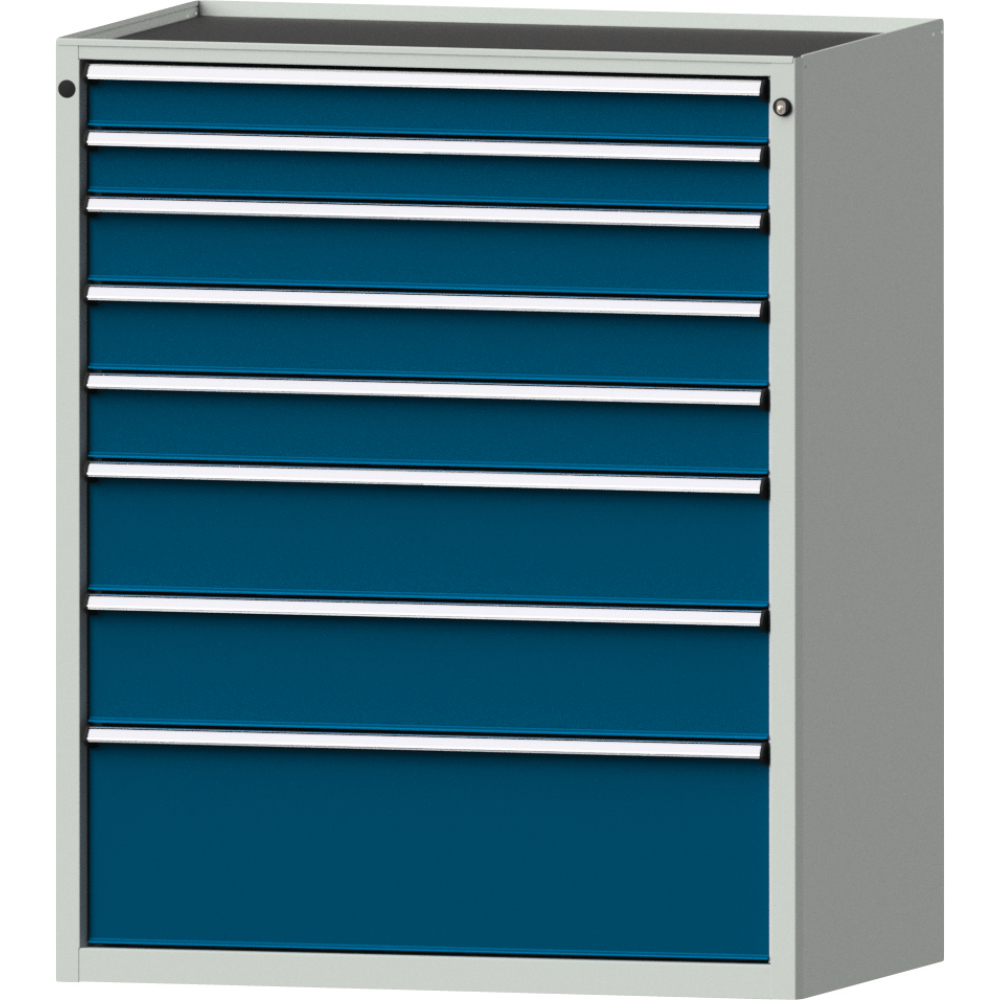 Schubladenschrank 4004 900x600mm, 8 SL,7035/5010