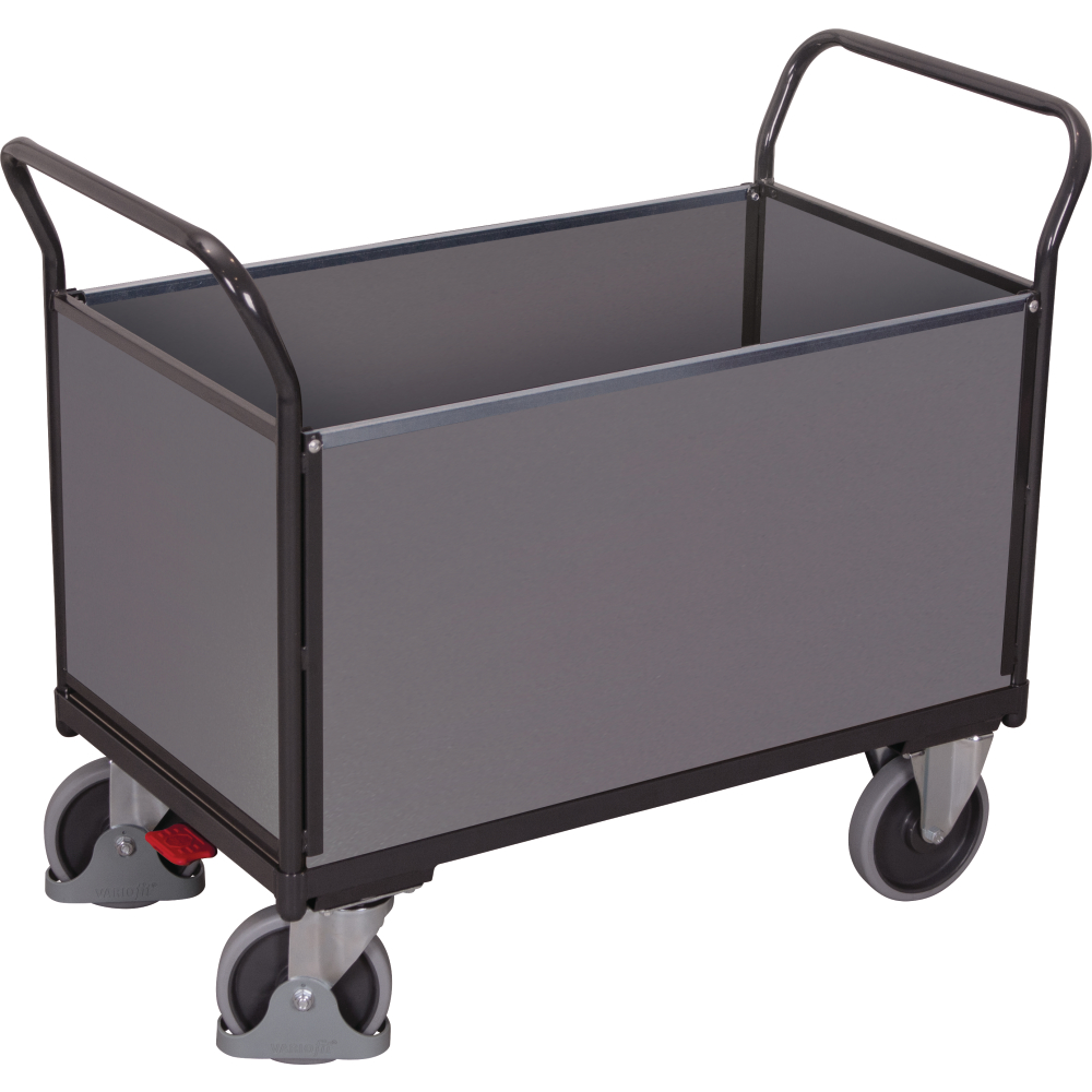Vierwandwagen mit Holz RAL 7016 sw-600.400/AG