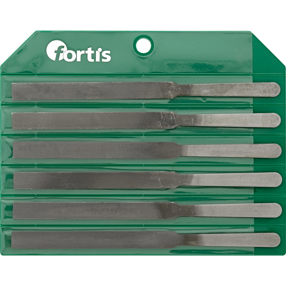 FORTIS Kontaktfeilen-Satz 150mm Kreuzhieb 6-teilig in PVC-Tasche