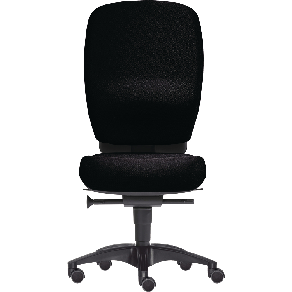 Bandscheibenstuhl OFFICE schwarz bis 120kg 100 % Polyester