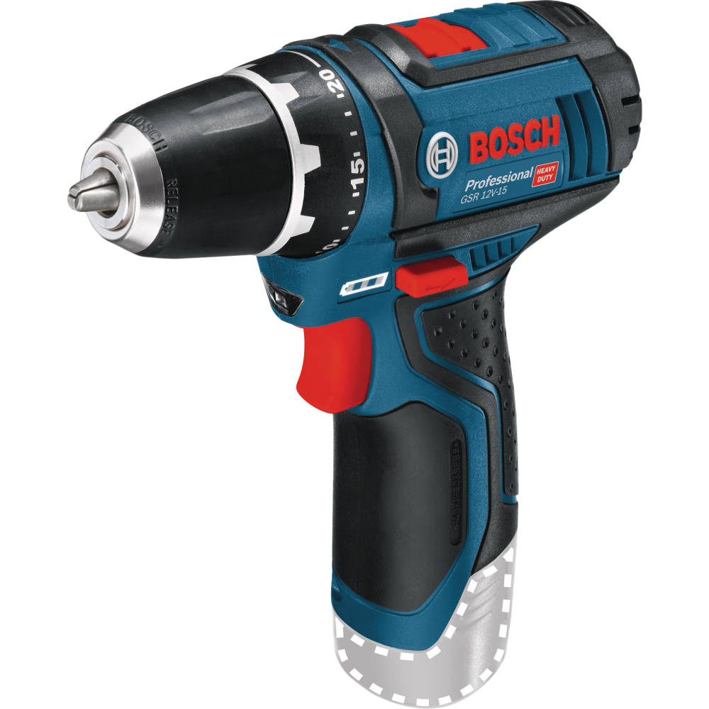 Bosch Akku-Bohrschrauber 12V c&g GSR 12V-15 15/30Nm solo
