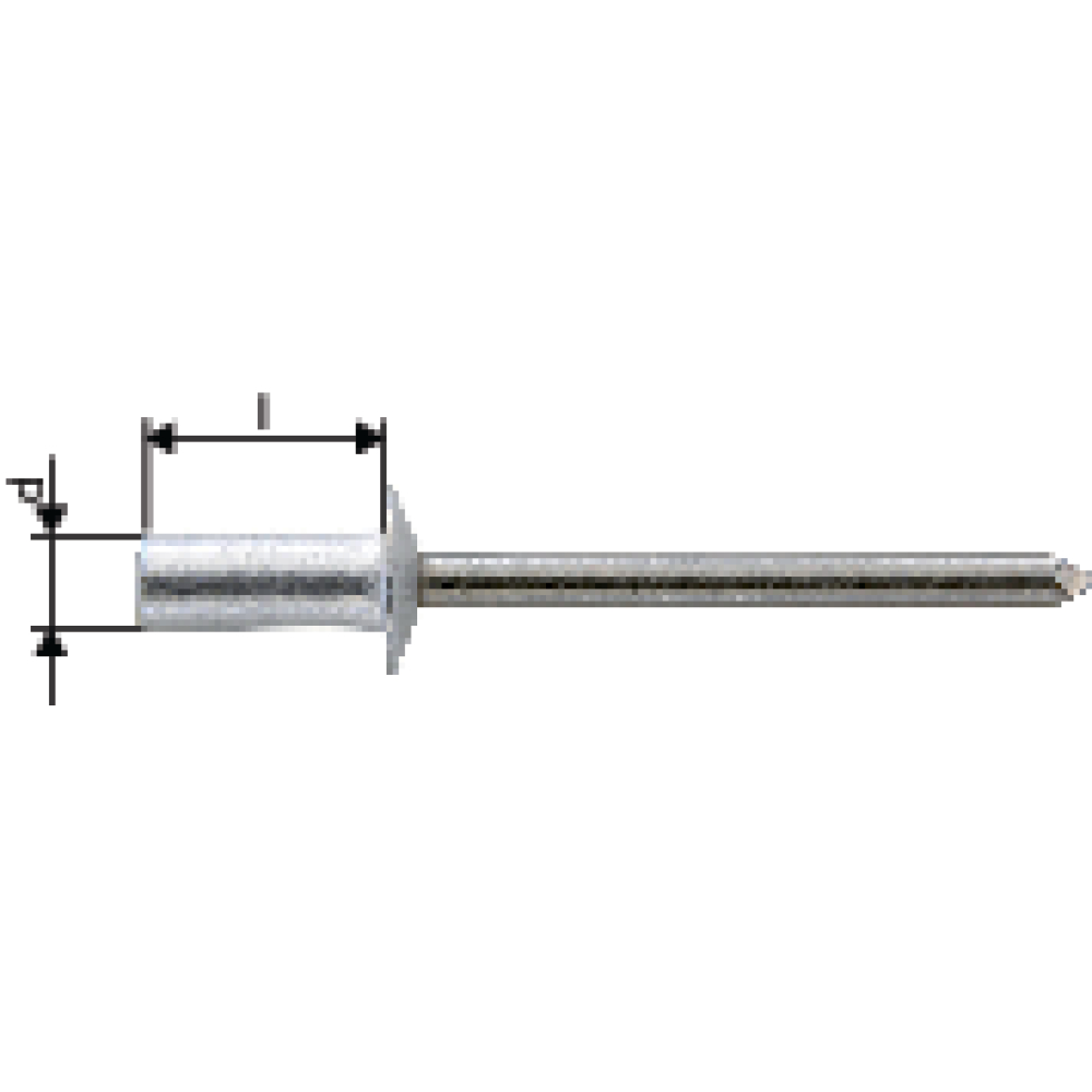 Blindniet CAP Alu/VA Flachrundkopf 4x11mm GESIPA