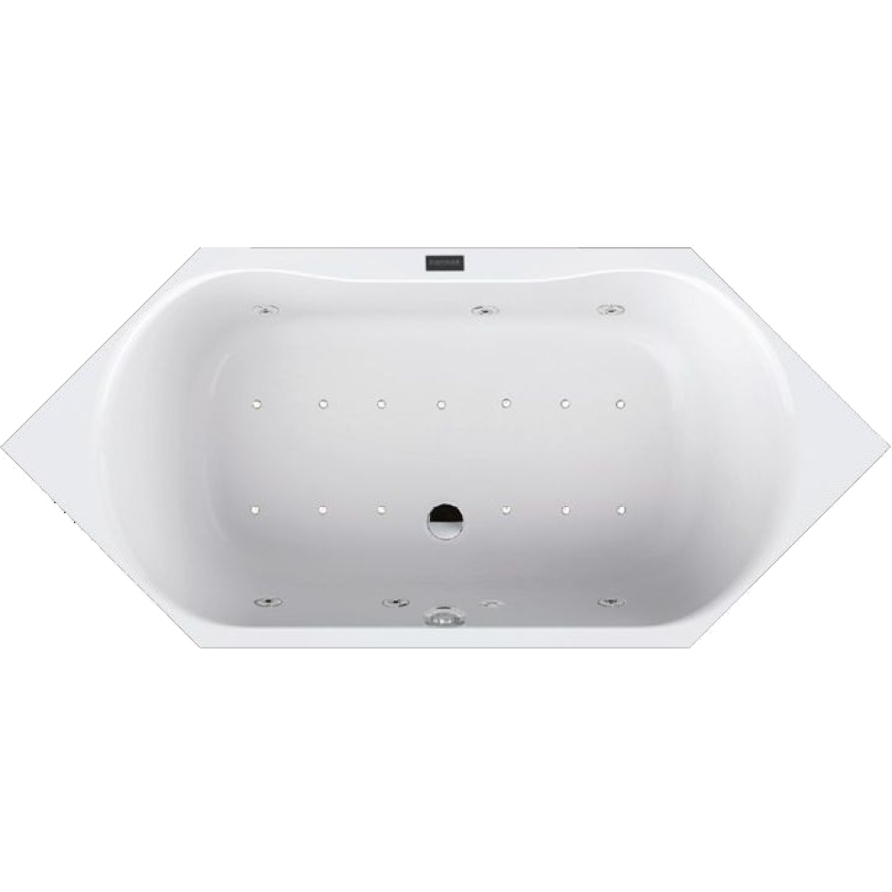FORMAT Design 6-Eck-Poolwanne 200x90cm, Comfort, weiß