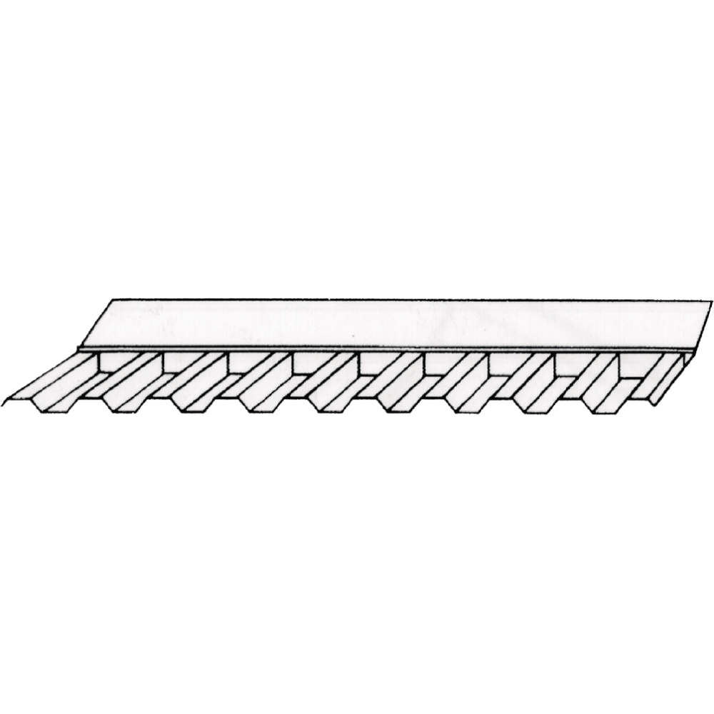 PLEXIGLAS®-Wandanschlußpr. SZ 76/18 Spundwand farbl.