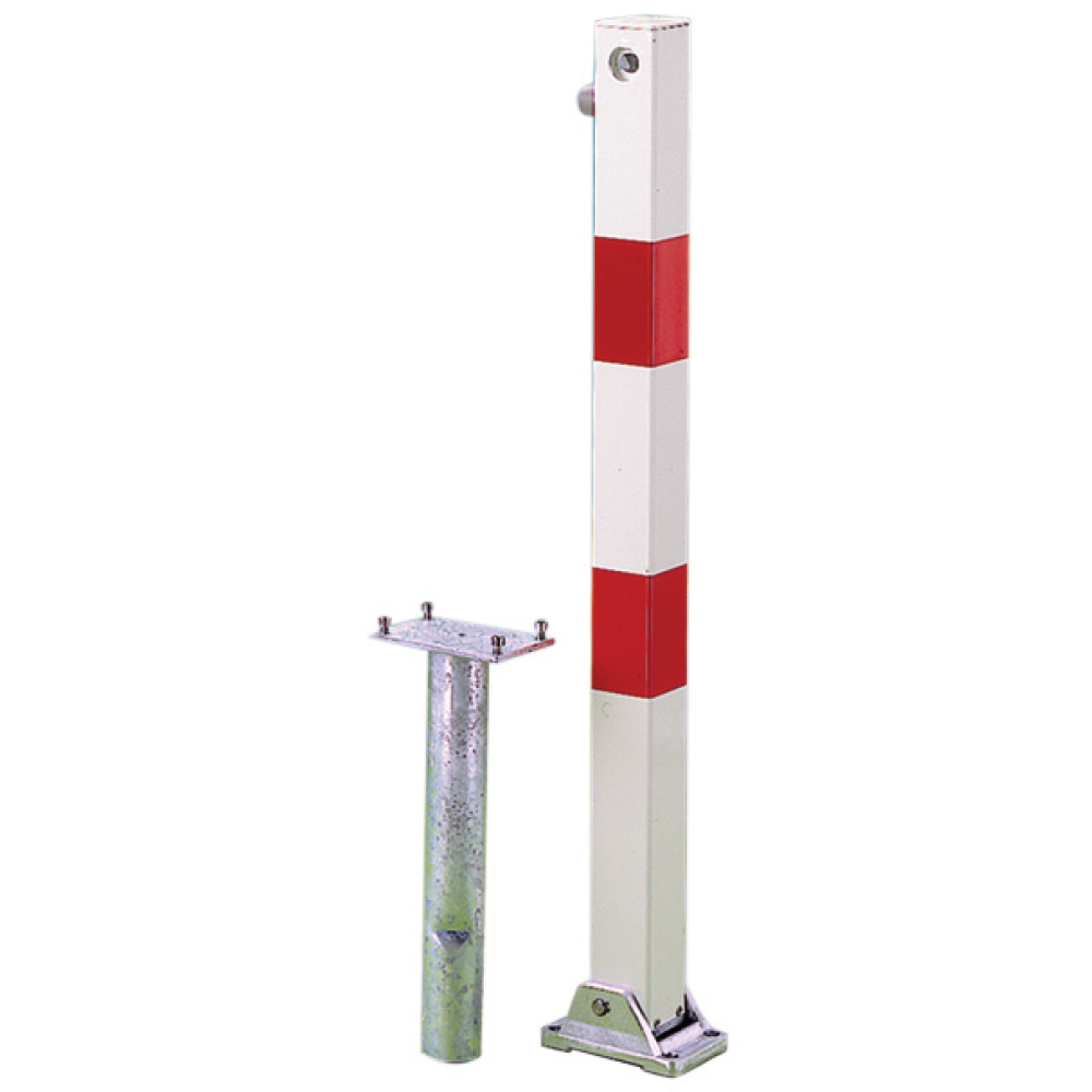 Absperrpfosten KLAPPY-BO 70x70 mm Zyl. Einbet.