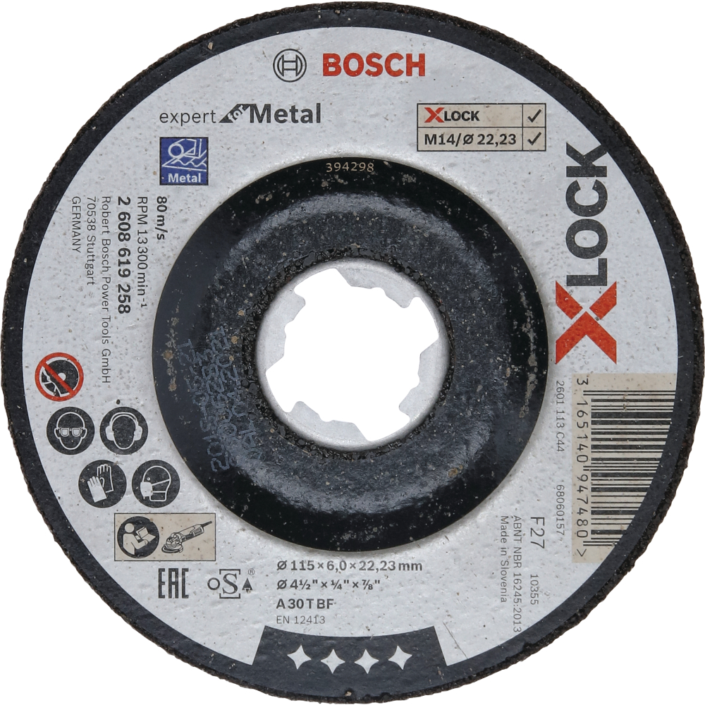 Bosch Schleifscheibe PRO Metal X-Lock 115 x 6 x 22.23 mm, oSa