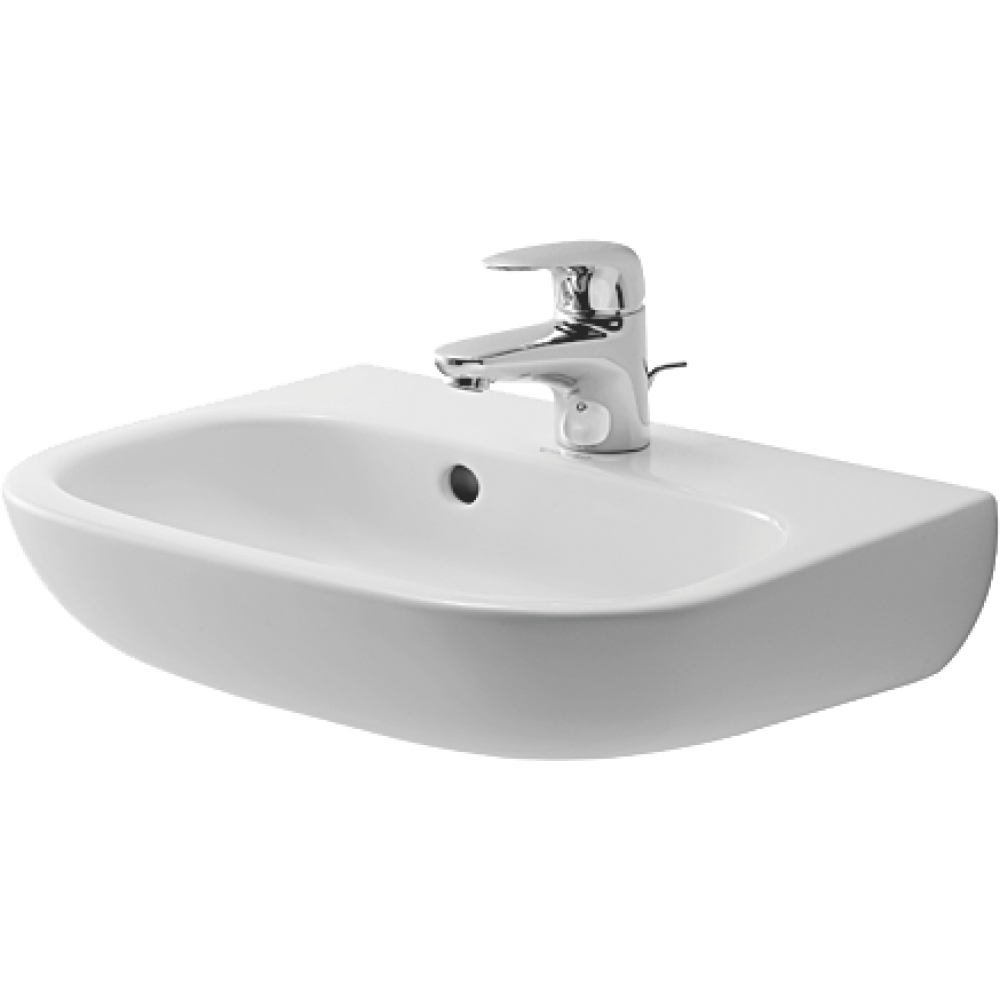 Handwaschbecken 45 D-Code mit Hahnloch, weiß