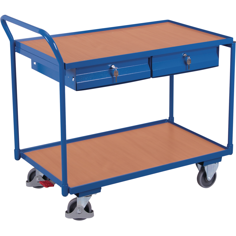 Tischwagen 250 kg 985x590 mm 2 Böd./Schubl