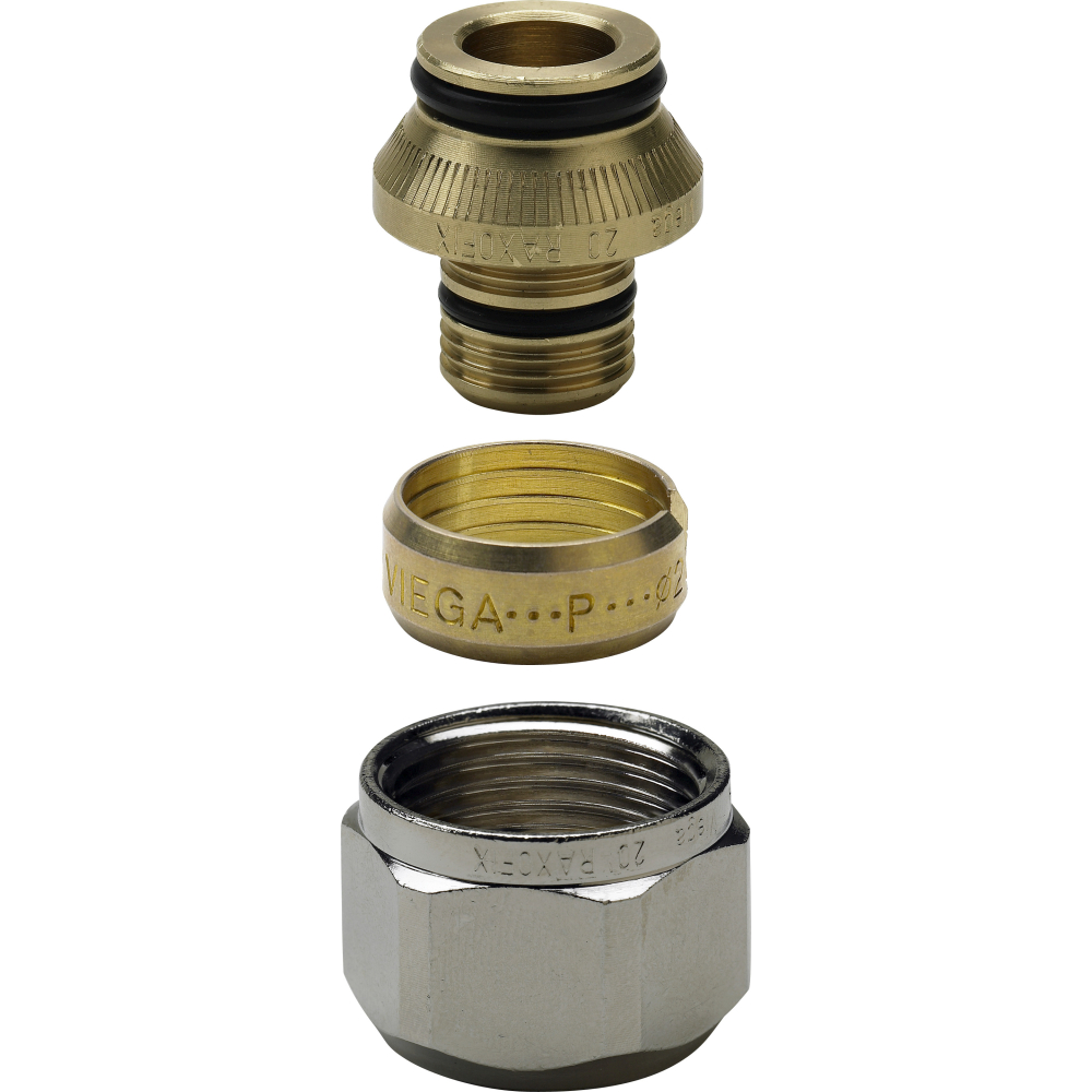 Viega Verschraubung Raxofix 5381.5 in 20mm x G3/4 Messing vernickelt