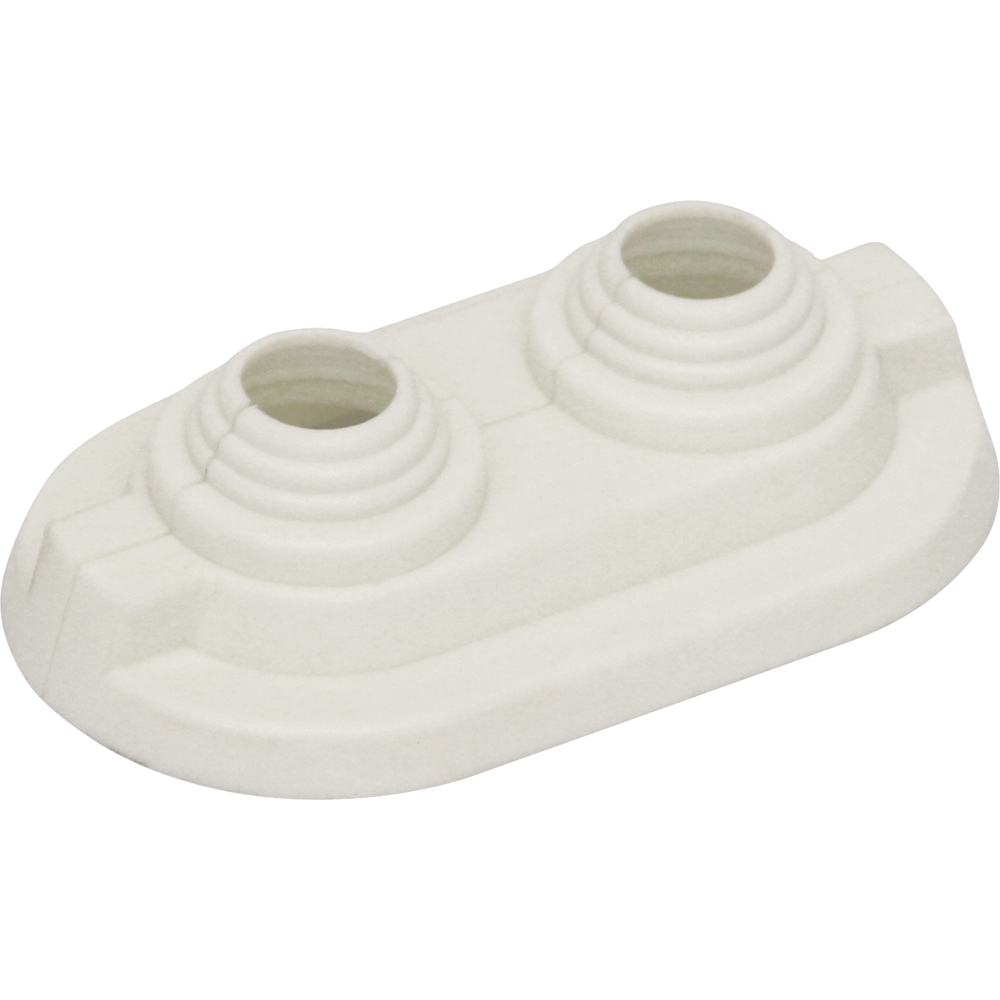 Roth Doppelrosette weiß 50mm Achsabstand